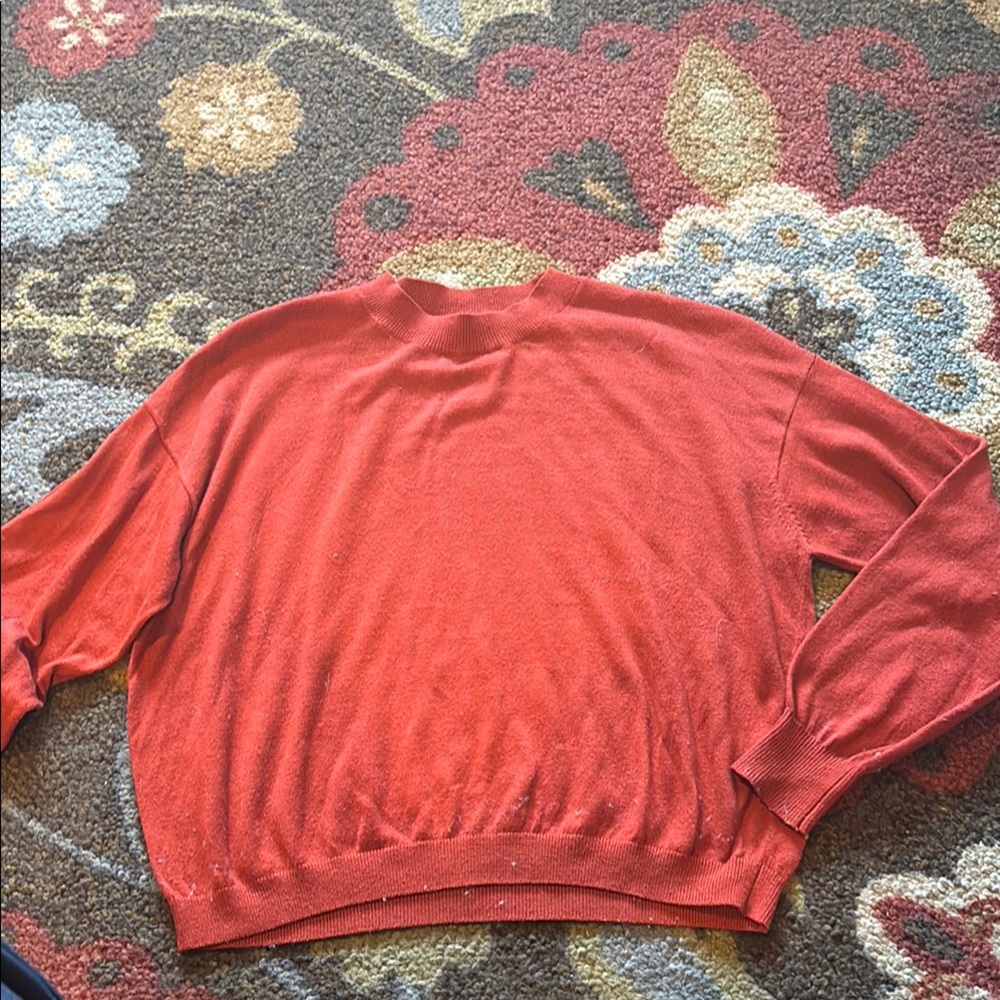 Vibrant Red Pullover Sweater